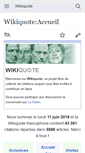 Mobile Screenshot of fr.wikiquote.org